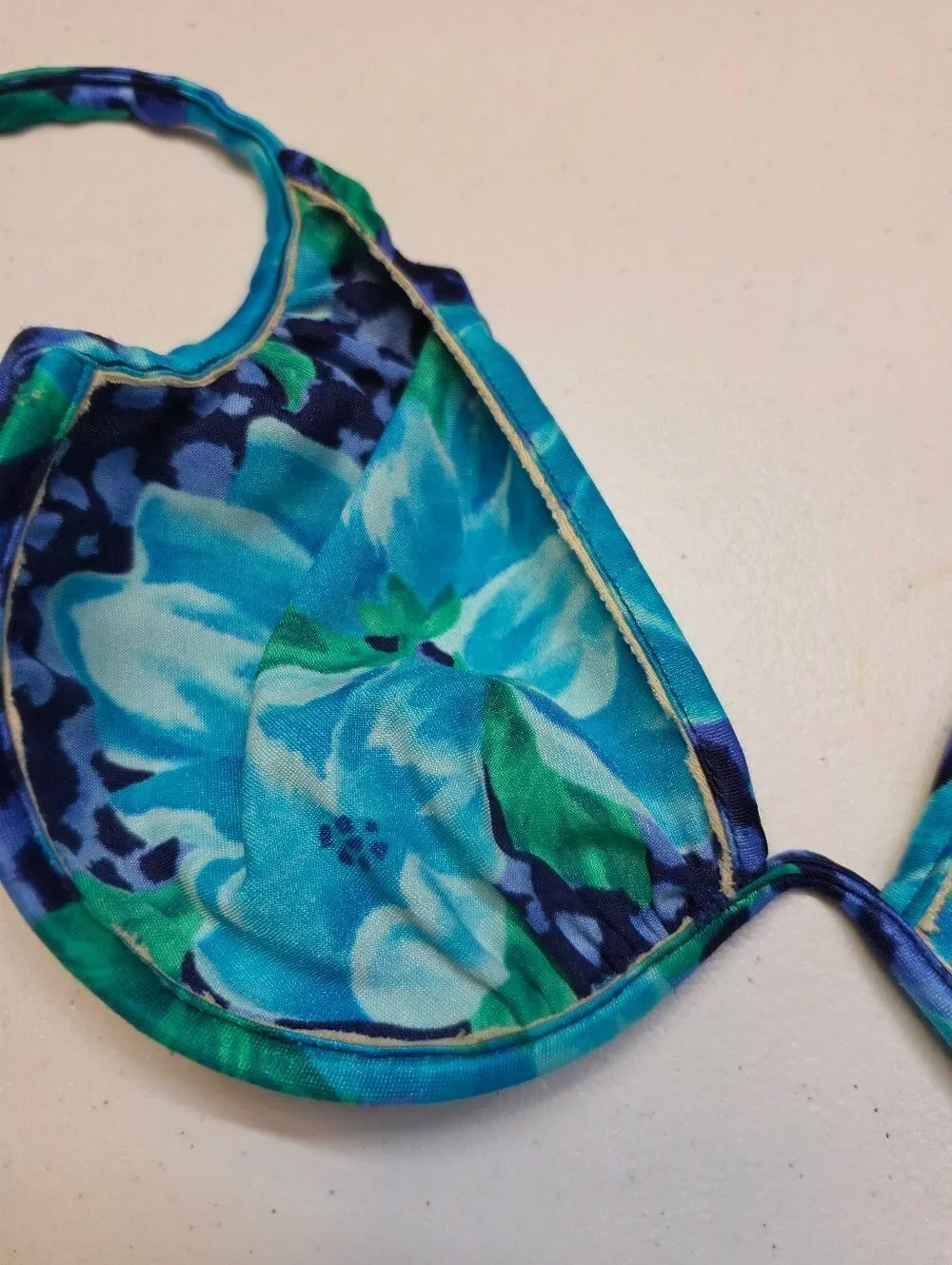 Vintage Blue Floral Underwire High-Waist Bikini Swimsuit